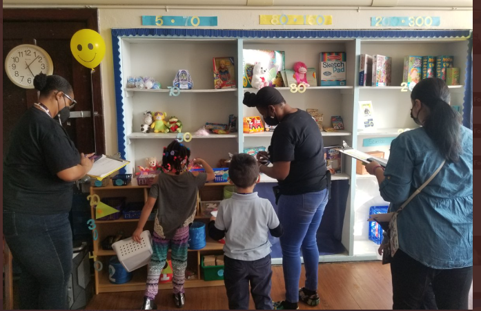 Students and staff at the PBIS Store